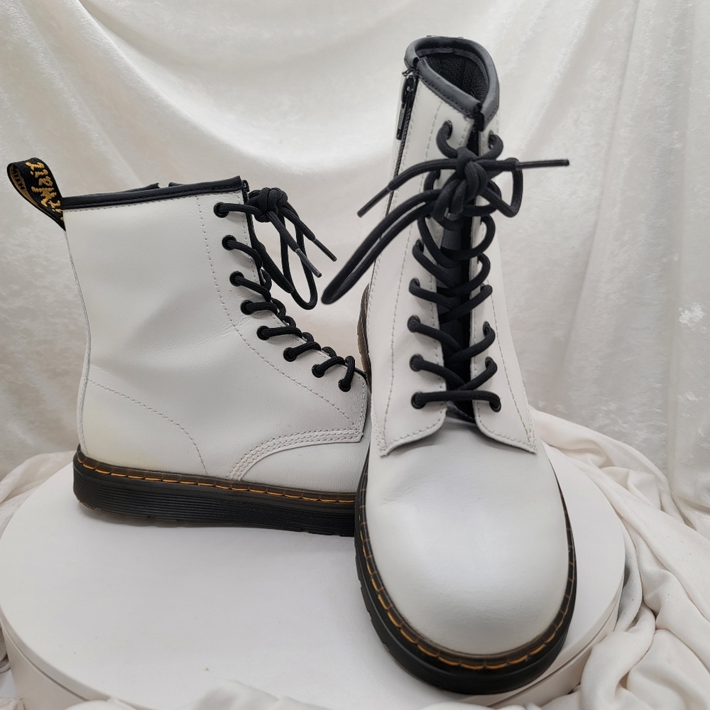 Dr. Martens White Combat Boots